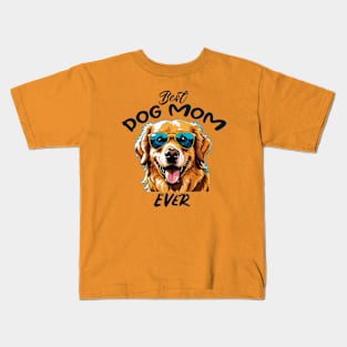 Best Dog Mom Ever: Golden retriver design Kids T-Shirt